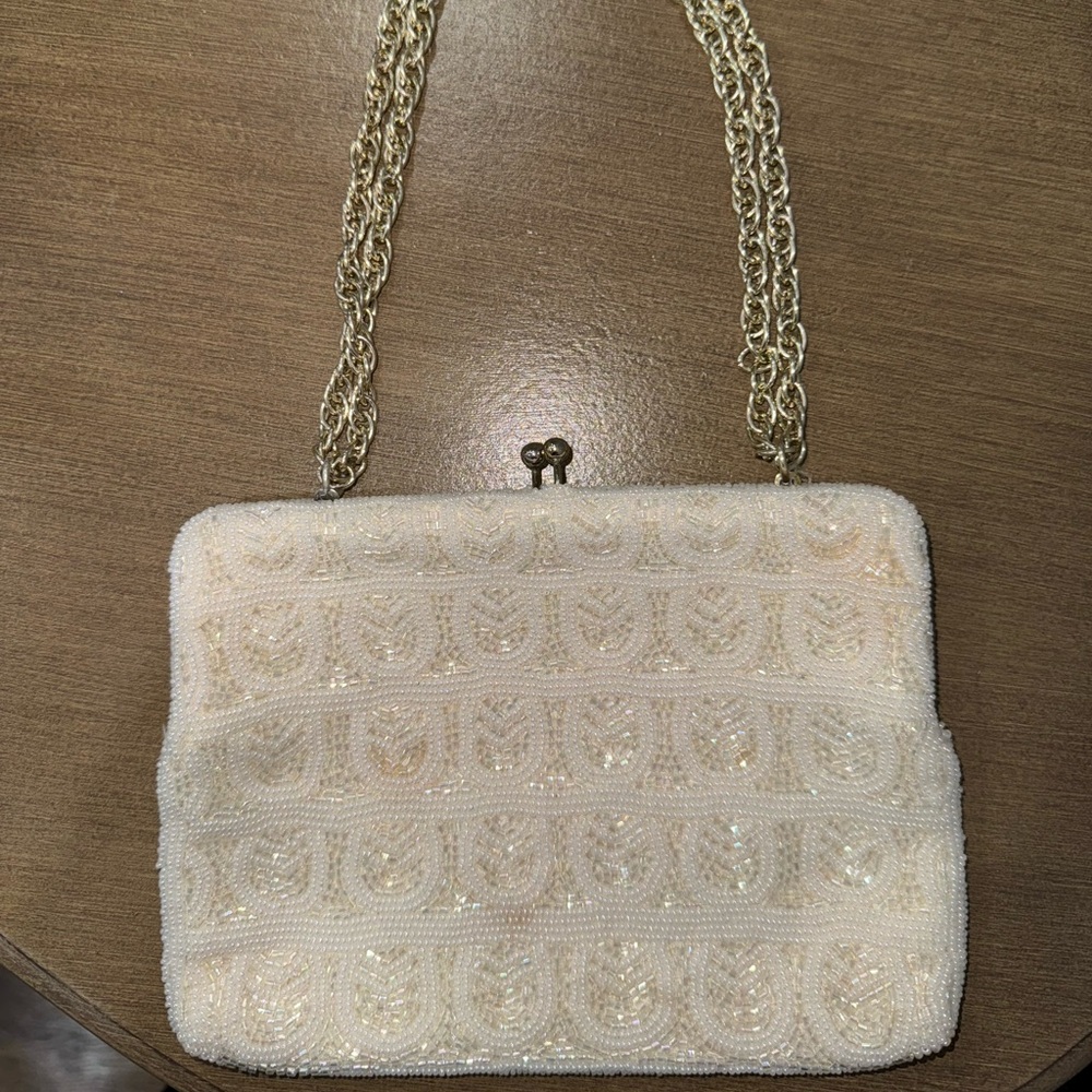 Vintage White and Cream Purse